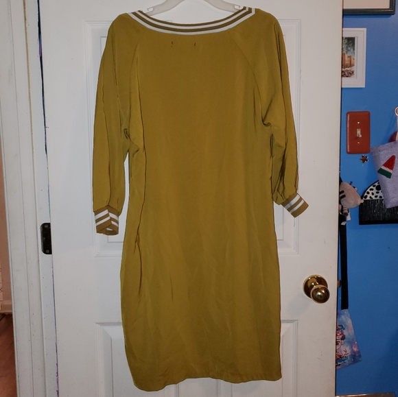 Amisu Striped Trim Quarter Sleeve T-Shirt Dress - Picture 8 of 15